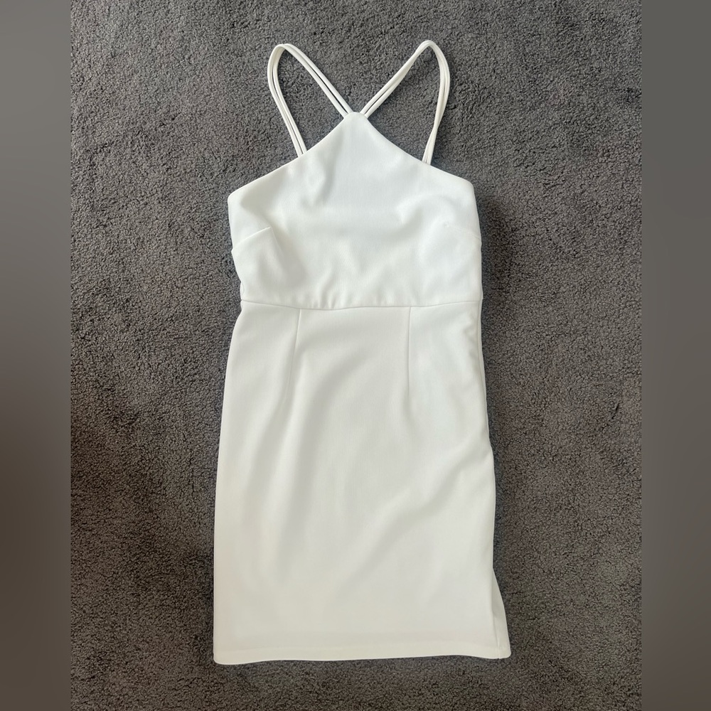 Forever 21 White Spaghetti Strap Mini Dress Size S